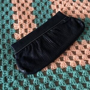 Elspeth Black and Blue Handbag/Clutch